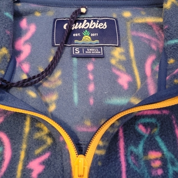 Chubbies BoomShakalaka Men's 1/4 Zip Fleece Pullover Jacket Sweater Size Small - Picture 5 of 9